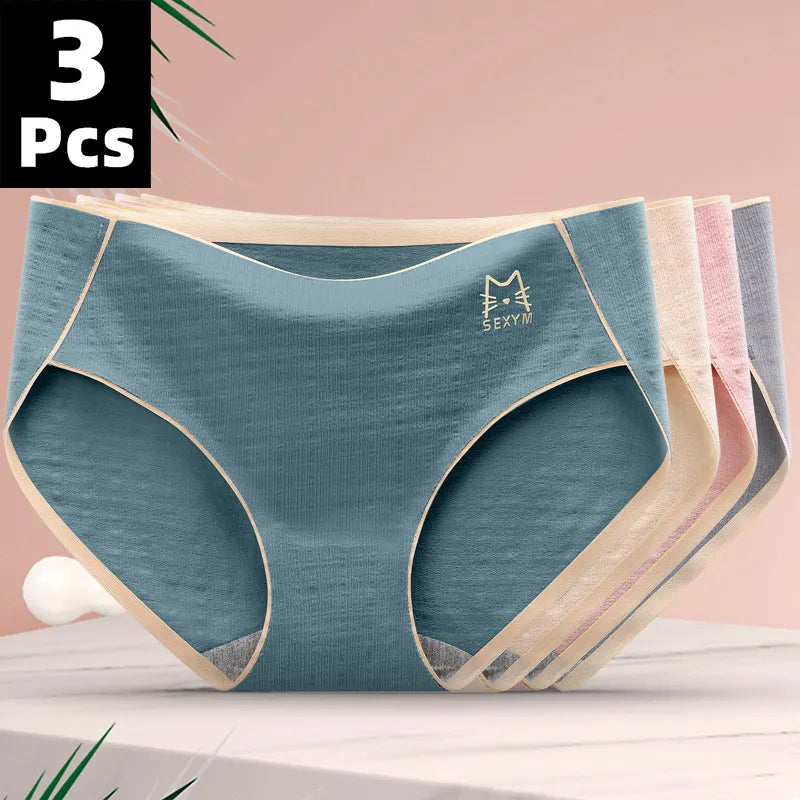 Our very flexible 3 Pcs/lot Women's Underpants Soft Cotton and spandex Panties Girls Solid Briefs M-XXL Striped Panty Sexy Lingerie Female Underwear Panties
