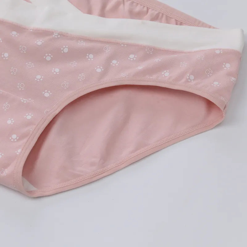 Our 4 Pieces Per Set Women Cotton Low Waist Front CROSS-CRISS Pregnancy Panties Under Bump Maternity Underpants Postpartum Briefs