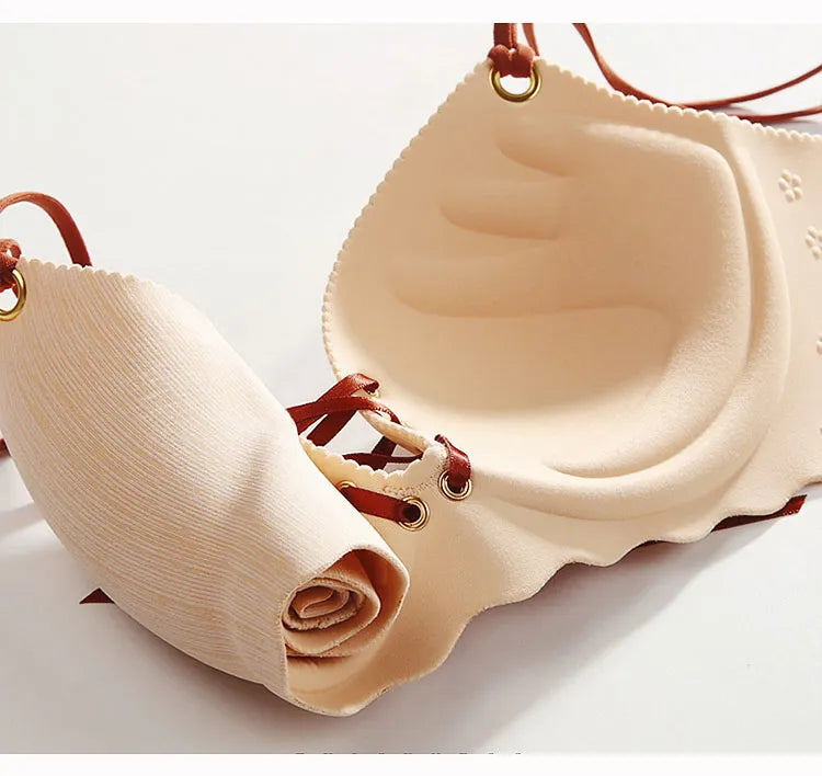 Our rare wood bra Super Push Up Sexy seamless women's underwear Wire Free Female bralette beauty back lingerie Ladies