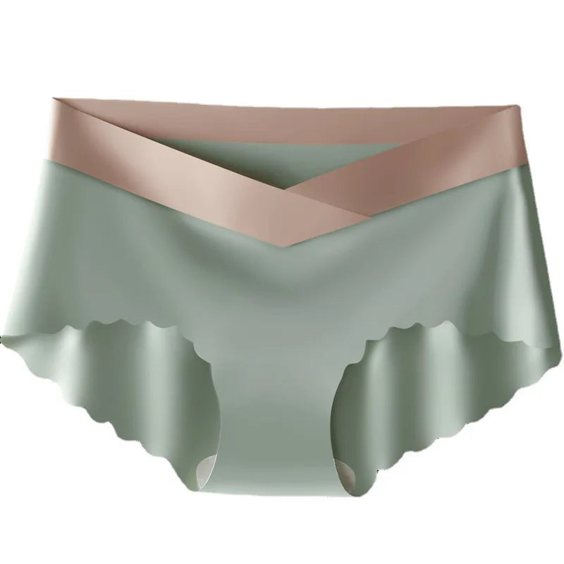 Our Thin Ice Silk organic cotton Cool Seamless Maternity Panties V Low Waist Belly Underwear for Pregnant Women Chic Ins Pregnancy Briefs