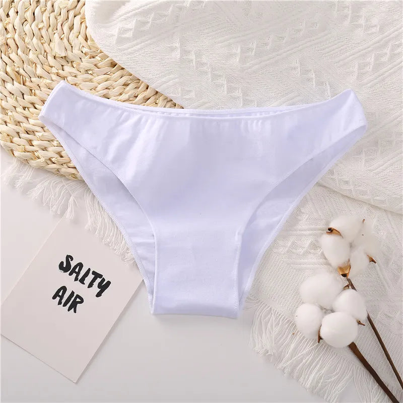 Our 4PCS/Set Women's Cotton Briefs Sexy Low Waist Female Underpants Elasticity Comfortable Underwear Panties Lingerie M-XXL