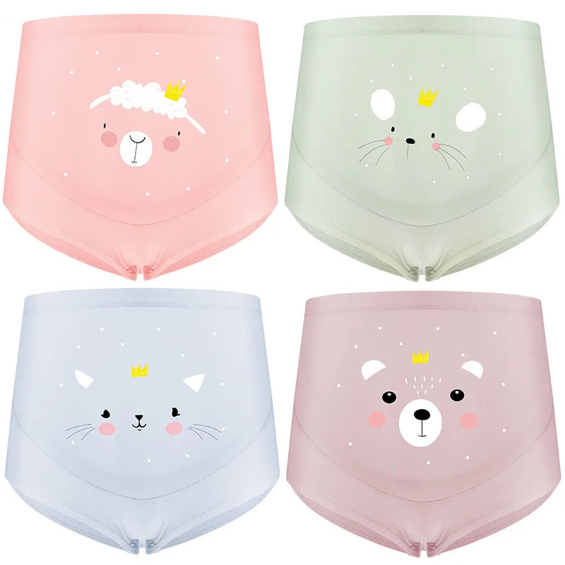 Our 1PC Cute High Waist Maternity Panties Cotton Women's Panties Adjustable Belly Support Briefs For Pregnant Women Pregnancy Pantie