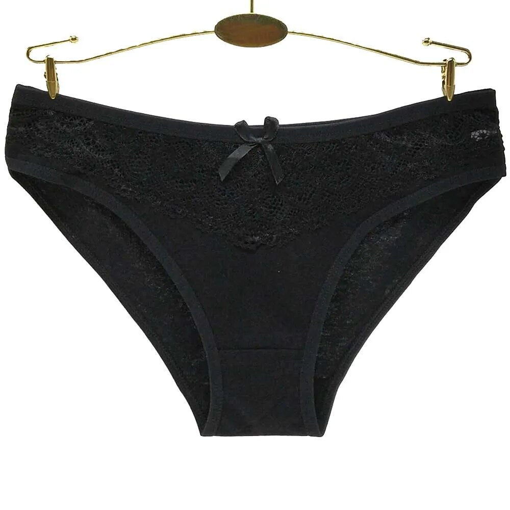 Our Moonflame 5 pcs/ lot Women cotton cheeky/ hipster Underwear Sexy Lace Woman Panties
