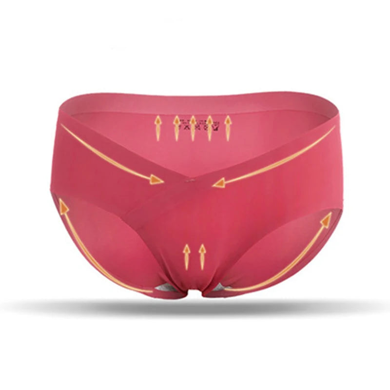 Our Seamless Low Waist Pregnant Panties Low Waist Maternity Underwear Pregnancy Cotton Soft Breathe V-Shaped Care Belly Women Briefs