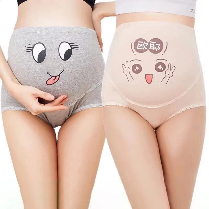 Our one piece Cotton Pregnancy Panties Intimates Maternity Bandage Adjustable Belly Cartoon Solid Color Underwear Clothing For Pregnant Women