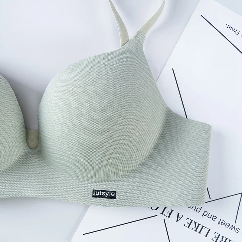 Our Sexy Ice Silk Bra Corset Women French Style Underwear Gather Push Up Simple Lingerie Bralette Soutient Gorge