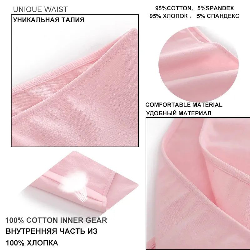 Our 4PCS/Set Women's Cotton Briefs Sexy Low Waist Female Underpants Elasticity Comfortable Underwear Panties Lingerie M-XXL