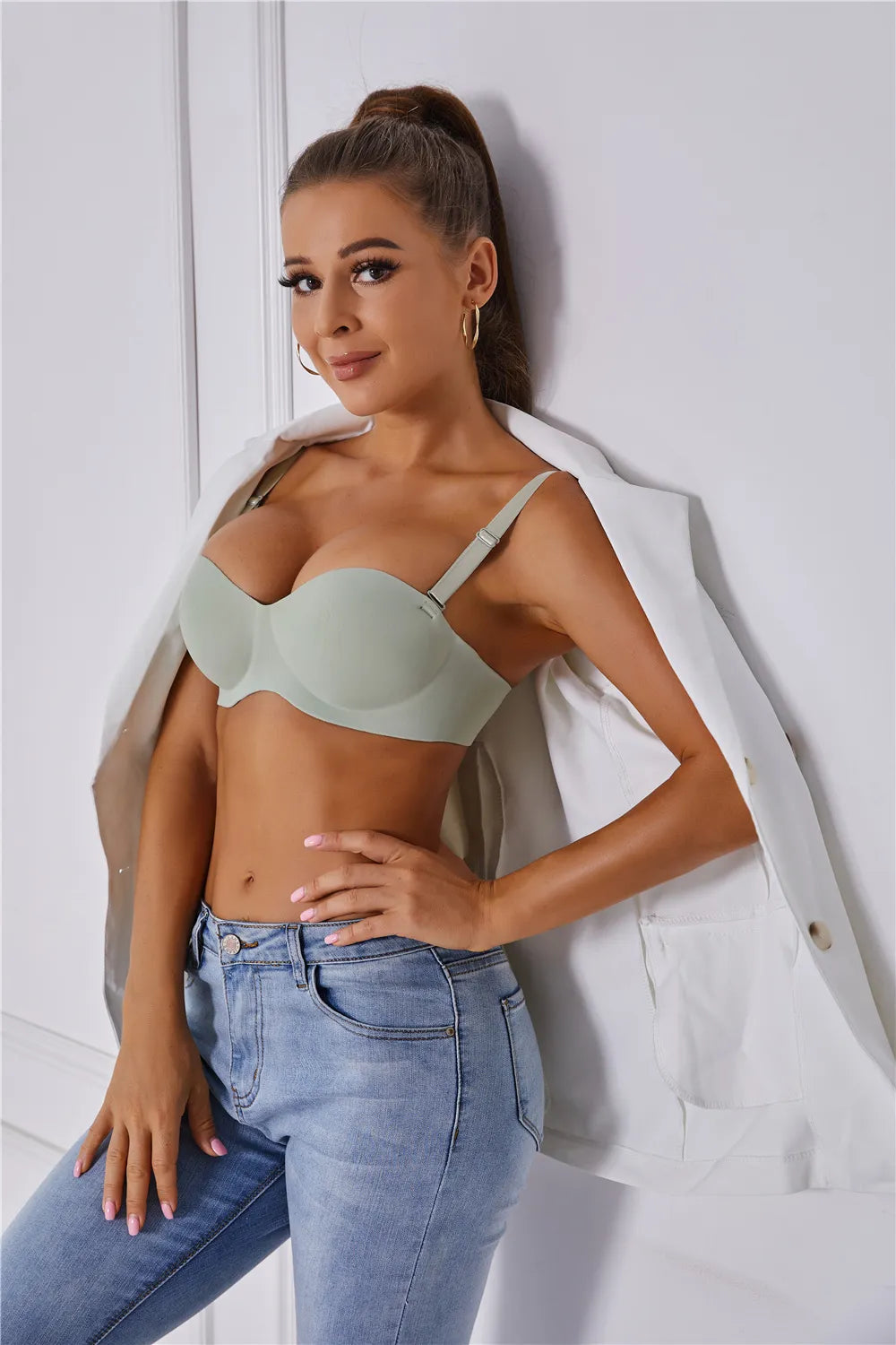 Our Seamless Push Up Bra Women Brassiere Sexy Underwear Bralette Female Lingerie Intimates Bras Macaroon Solid Color