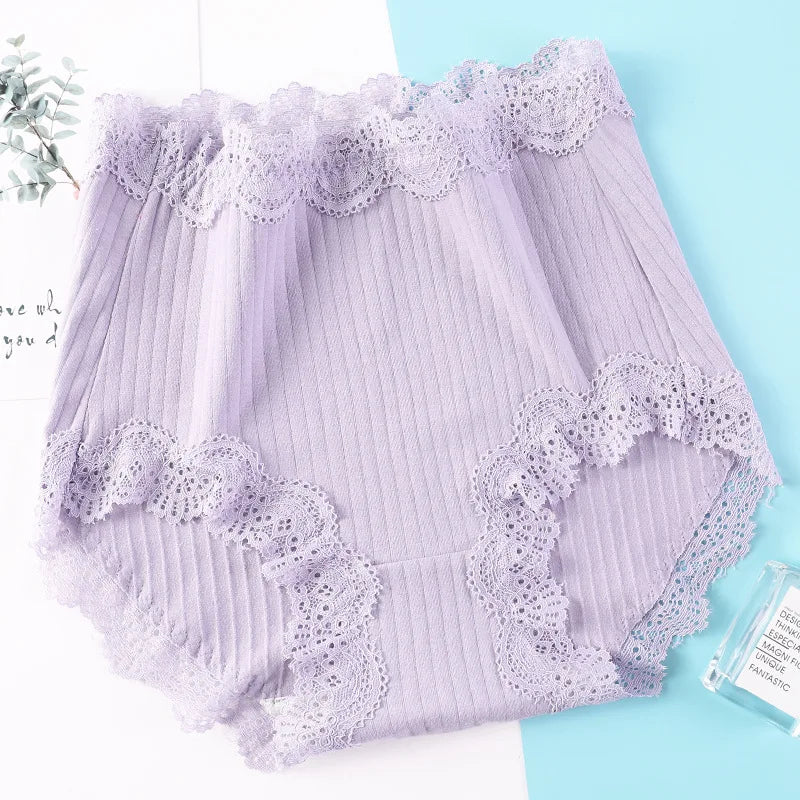 Our cotton Extra Large Plus Size 4XL Panties Lace Sexy Underwear Women's High Waist Seamless Breathable Soft Triangle Shorts Briefs