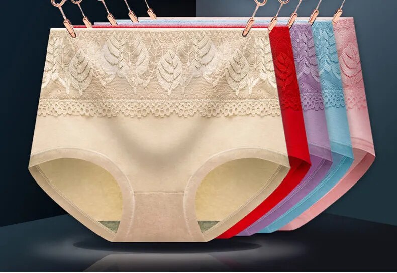 Anna 5Pcs/Set Cotton Panties Women High Waist Body Slimming Underwear Breathable Solid Briefs Sexy Ladies Panty Soft Female Lingerie