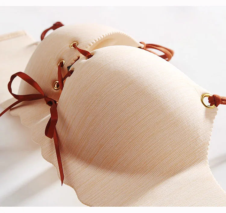 Our rare wood bra Super Push Up Sexy seamless women's underwear Wire Free Female bralette beauty back lingerie Ladies