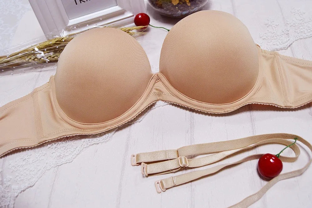 Our Sexy Wedding Multiway Underwear Add 2 Cup Supper Padded Push Up Bra Strapless Bras Underwear Size