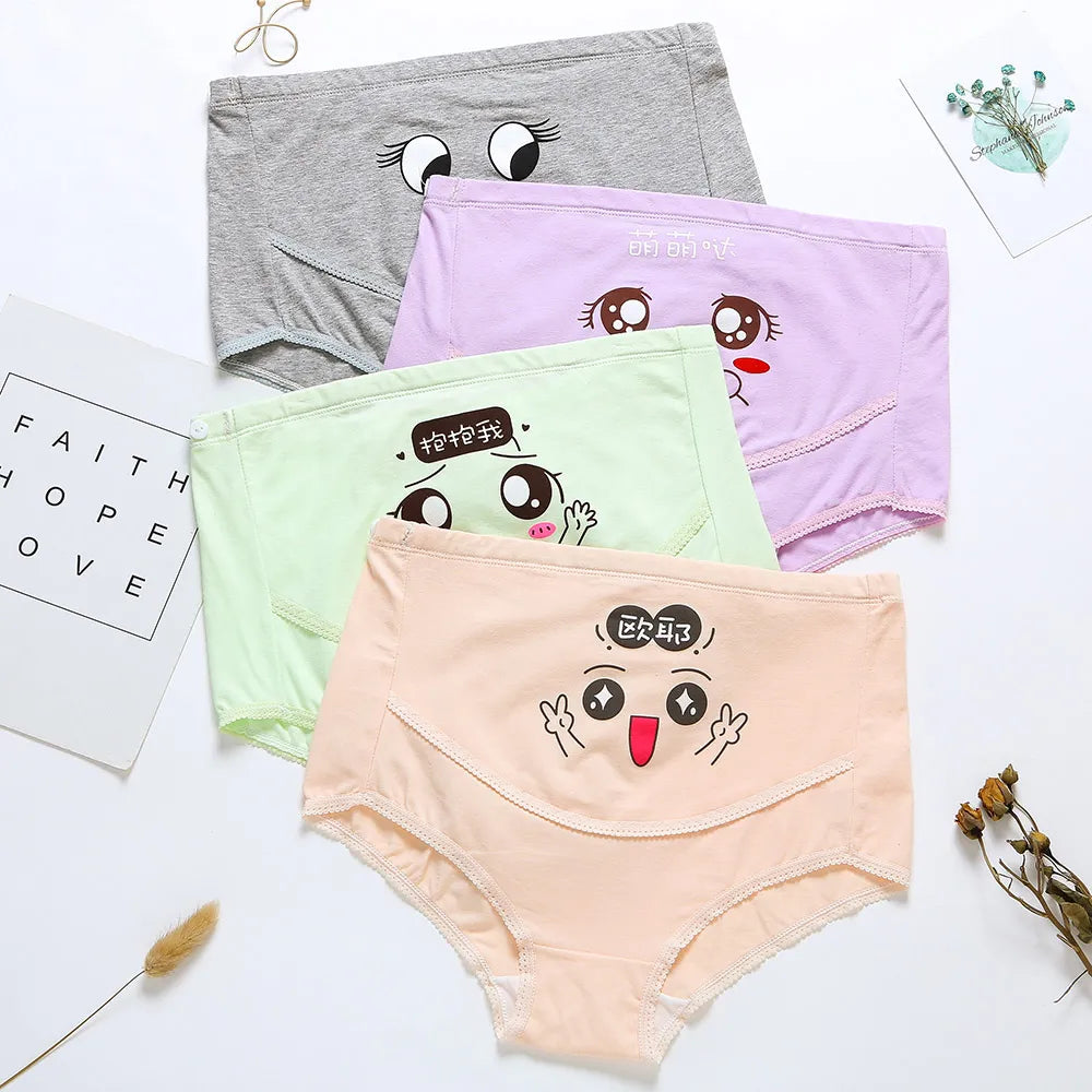 Our 1Pcs Maternity Underwear Cotton Panty Clothes For Pregnant Women Pregnancy Brief High Waist Maternity Panties Intimates Cute