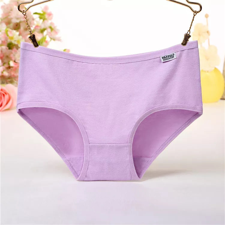 Zendila 100% Cotton 7 pieces Panties for Women Underwear Plus Size Brief Girls Sexy Lingerie Solid Color Panties Female Seamless Ladies 7Pcs