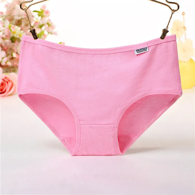 Zendila 100% Cotton 7 pieces Panties for Women Underwear Plus Size Brief Girls Sexy Lingerie Solid Color Panties Female Seamless Ladies 7Pcs