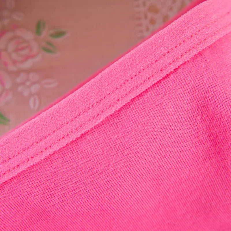 Zendila 100% Cotton 7 pieces Panties for Women Underwear Plus Size Brief Girls Sexy Lingerie Solid Color Panties Female Seamless Ladies 7Pcs