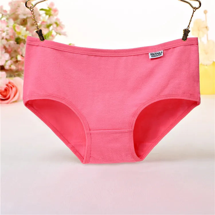 Zendila 100% Cotton 7 pieces Panties for Women Underwear Plus Size Brief Girls Sexy Lingerie Solid Color Panties Female Seamless Ladies 7Pcs
