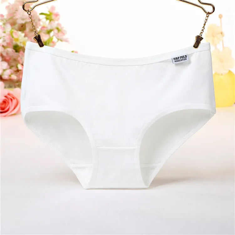 Zendila 100% Cotton 7 pieces Panties for Women Underwear Plus Size Brief Girls Sexy Lingerie Solid Color Panties Female Seamless Ladies 7Pcs