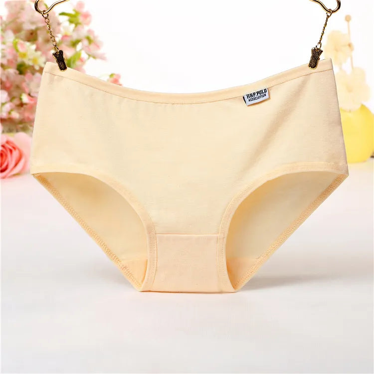 Zendila 100% Cotton 7 pieces Panties for Women Underwear Plus Size Brief Girls Sexy Lingerie Solid Color Panties Female Seamless Ladies 7Pcs