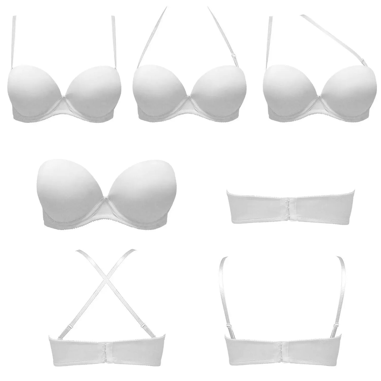 Our Sexy Wedding Multiway Underwear Add 2 Cup Supper Padded Push Up Bra Strapless Bras Underwear Size