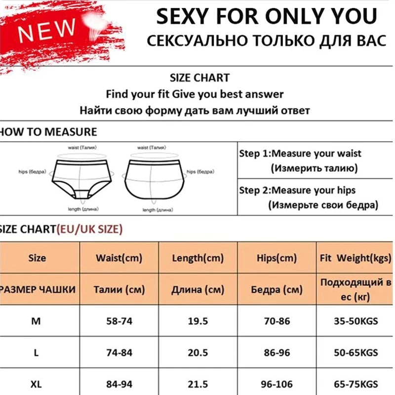 Our finetoo 2PCS/Set Lace Women's Panties Sexy Transparent Middle Waist Panties For Women Hollow Out Lingerie Female Panties L-XXL