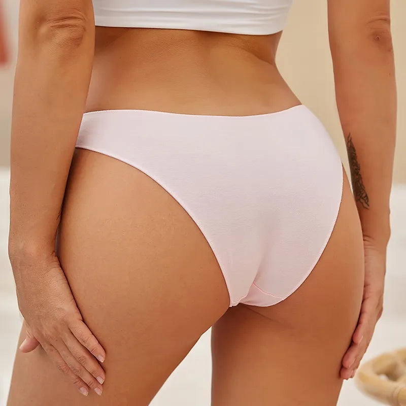 Our 4PCS/Set Women's Cotton Briefs Sexy Low Waist Female Underpants Elasticity Comfortable Underwear Panties Lingerie M-XXL