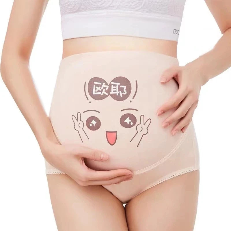 Our one piece Cotton Pregnancy Panties Intimates Maternity Bandage Adjustable Belly Cartoon Solid Color Underwear Clothing For Pregnant Women