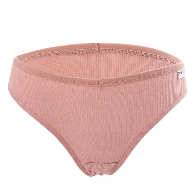 Our finetoo 3PCS/Set Cotton Panties Female Underpant Sexy Panties Women Briefs Soft Underwear Plus Size Solid Color Panties Lingerie