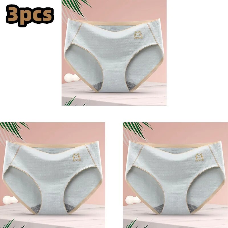 Our very flexible 3 Pcs/lot Women's Underpants Soft Cotton and spandex Panties Girls Solid Briefs M-XXL Striped Panty Sexy Lingerie Female Underwear Panties