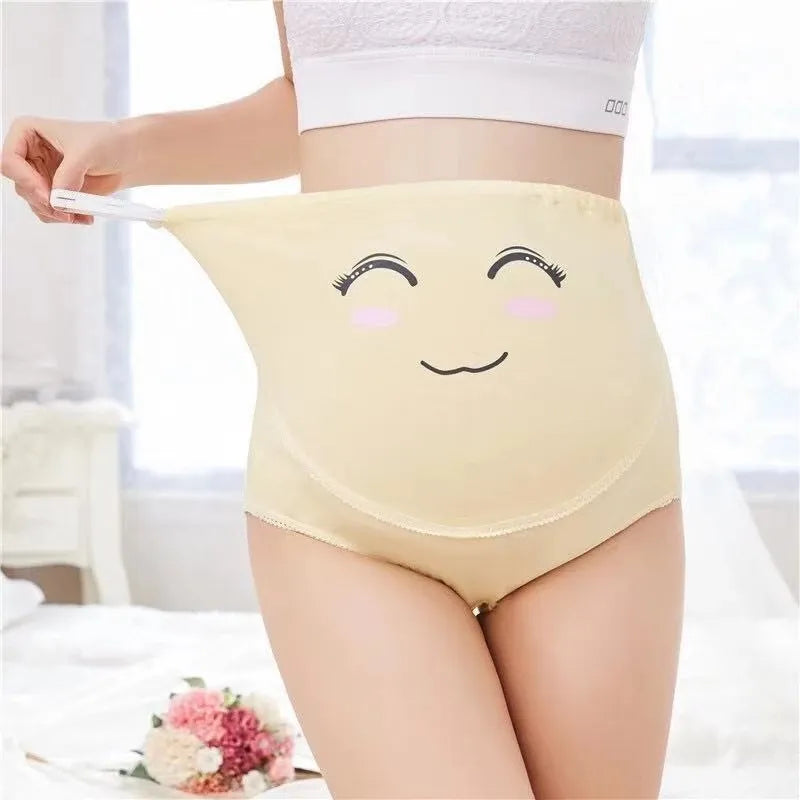 Our one piece Cotton Pregnancy Panties Intimates Maternity Bandage Adjustable Belly Cartoon Solid Color Underwear Clothing For Pregnant Women