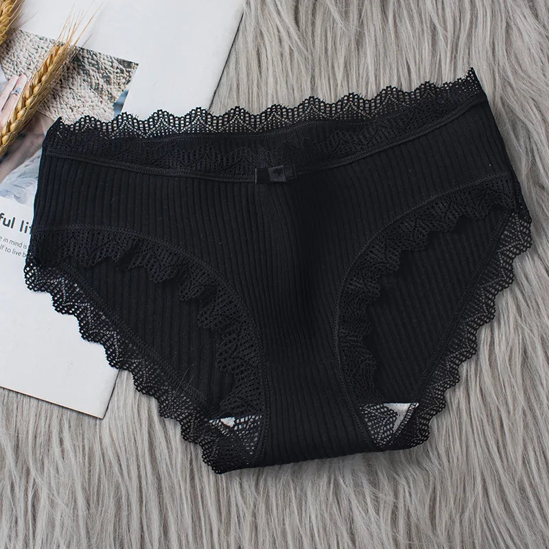 Our 3PCS/lot Cotton Panties Women Comfortable Underwear Sexy Middle-Waisted Underpants Female Lingerie Big Size Ladies Briefs
