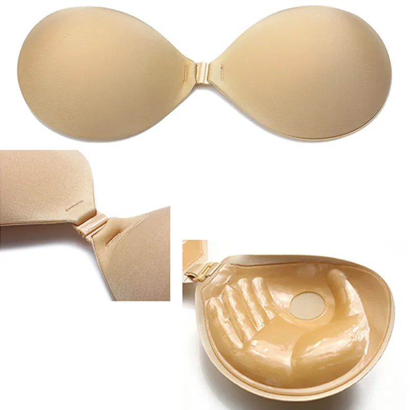 Our Sexy Wireless Front Closure Bras For Women Invisible Push Up Strapless Bra Plus Size Backless Self Stick On Bralette Comfort Bra