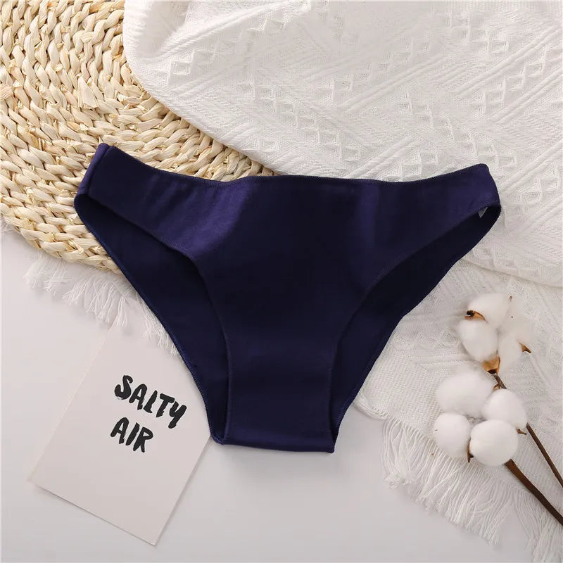 Our 4PCS/Set Women's Cotton Briefs Sexy Low Waist Female Underpants Elasticity Comfortable Underwear Panties Lingerie M-XXL