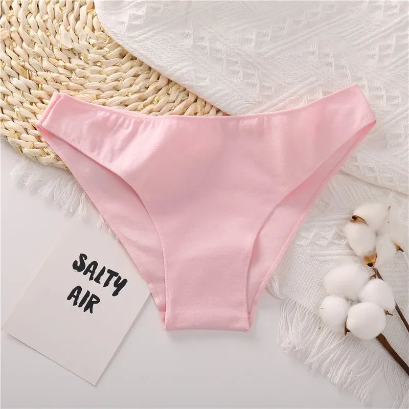 Our 4PCS/Set Women's Cotton Briefs Sexy Low Waist Female Underpants Elasticity Comfortable Underwear Panties Lingerie M-XXL