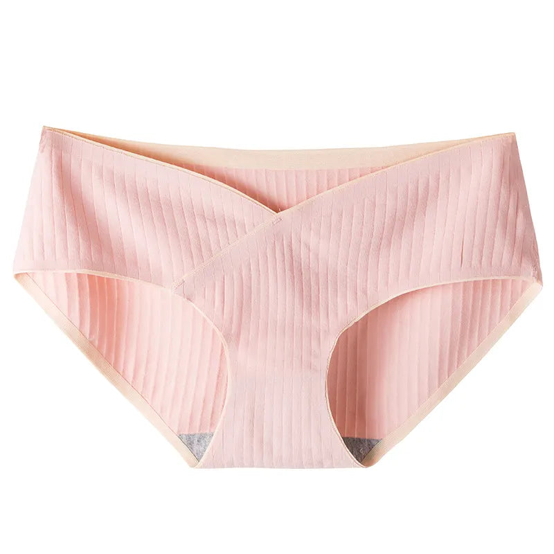 Our Stripe Jacquard Cotton Low Waist Belly Maternity Panties Plus Size Seamless Underwear For Pregnant Women Ladies Pregnancy Briefs