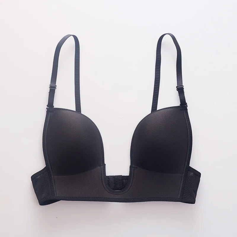 Our Follow me Sexy Plunge Bra Deep U Women Lingerie Seamless Backless Underwear Wedding Invisible Sexy Push Up Intimates Female Summer