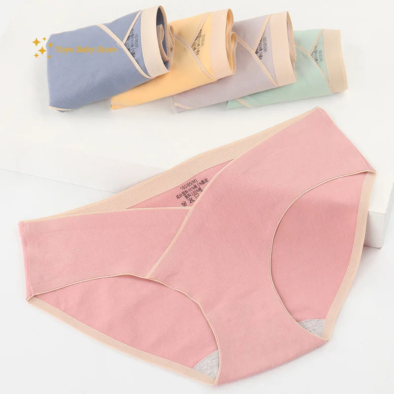 Our Vanessa Cotton Mulberry Silk Maternity Panties V Low Waist Belly Briefs Clothes for Pregnant Women Seamless Pregnancy Underwear