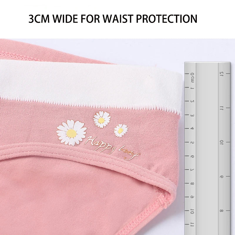 Our Cotton Maternity Panties Low Waist Lingerie V Briefs for Pregnancy Women Printed Flowers Underwear Postpartum Pregnant Clothes