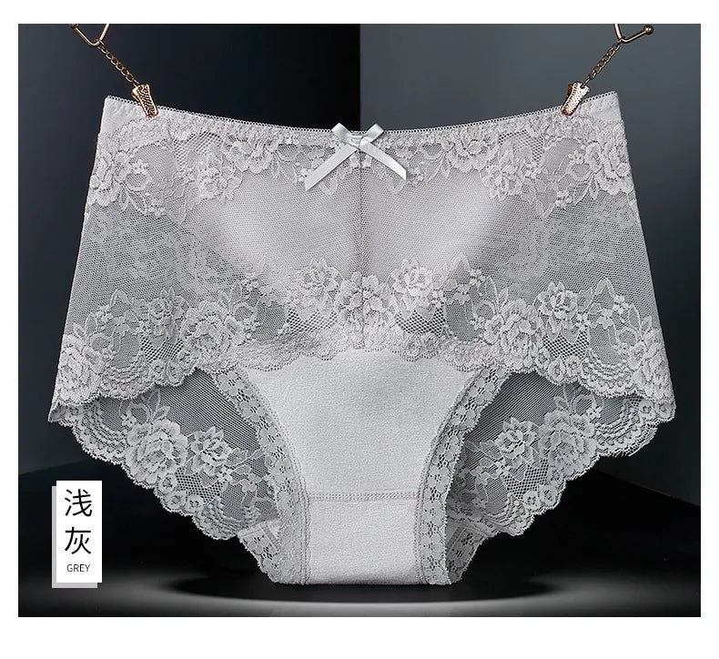 Our beautiful floral 12 Pieces set Women's Underwear Sexy Lace Panties Female Underpants Comfortable Elegant Briefs Transparent Light Breathable Lingerie panties cotton and spandex