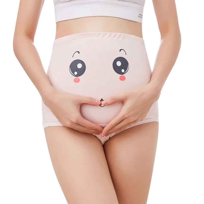 Our 1Pcs Maternity Underwear Cotton Panty Clothes For Pregnant Women Pregnancy Brief High Waist Maternity Panties Intimates Cute