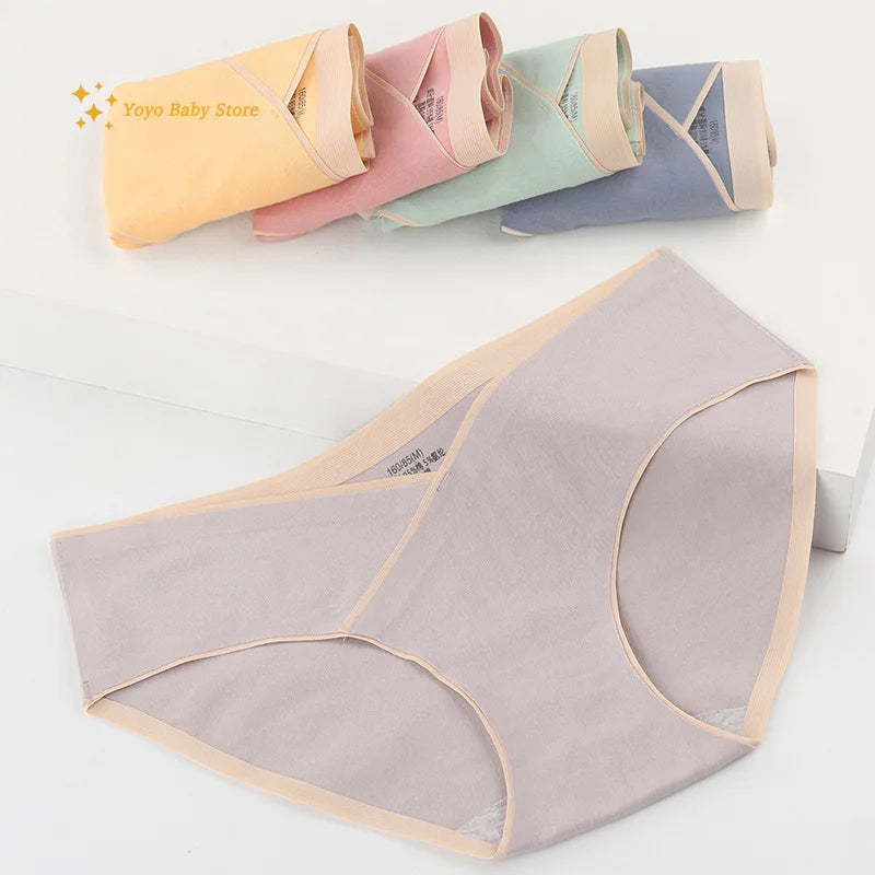 Our Vanessa Cotton Mulberry Silk Maternity Panties V Low Waist Belly Briefs Clothes for Pregnant Women Seamless Pregnancy Underwear