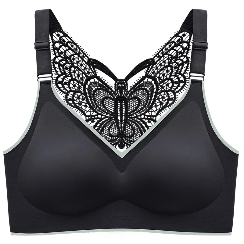 Our Plus Size Bras For Women 3XL 4XL 5XL Large Size Bralette Seamless Women Bra Beauty Back Butterfly Push Up Bra Wireless Underwear