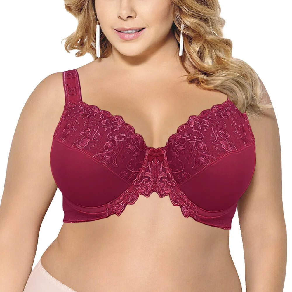 Our plus size Bra Women Bras Women's Underwear Thin Underwired Bra Gray Big Size Top 36 38 40 42 44 46 48 50 52 54 F G H I Cup