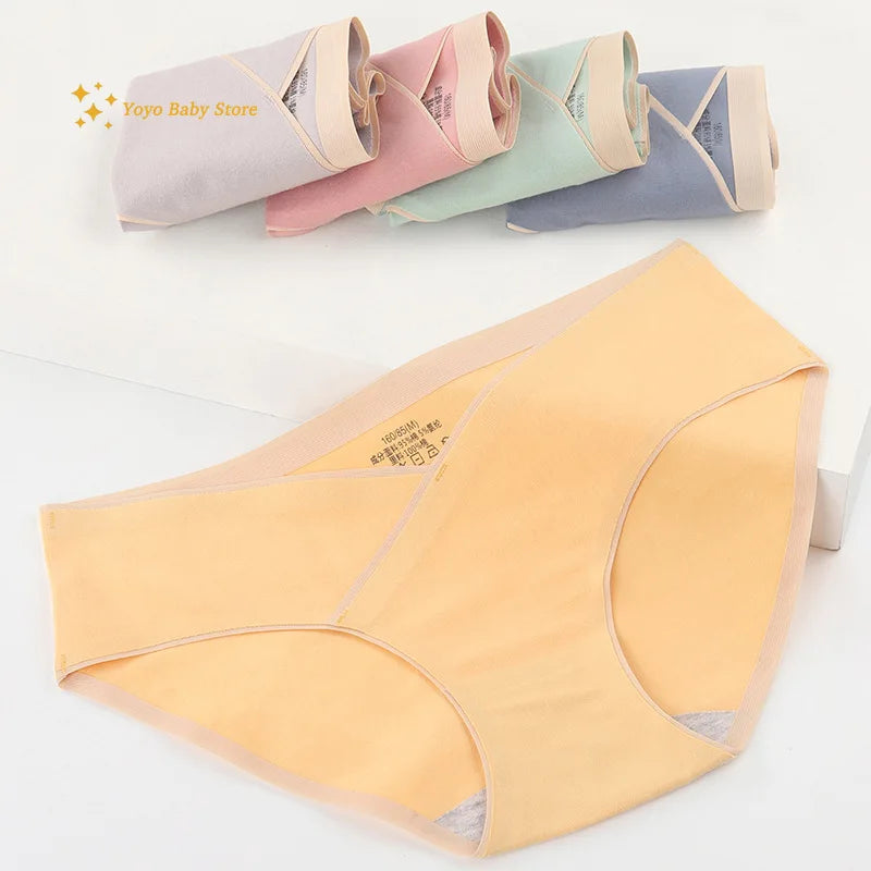 Our Vanessa Cotton Mulberry Silk Maternity Panties V Low Waist Belly Briefs Clothes for Pregnant Women Seamless Pregnancy Underwear