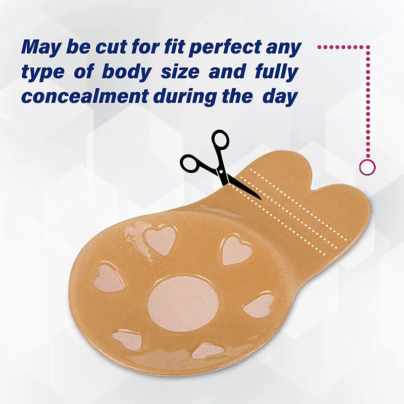 Our Reusable Sticky Breast Lift Up Tape Bras For Women Self Adhesive Silicone Strapless Invisible Bra Kawaii Rabbit Push Up Bra Pads