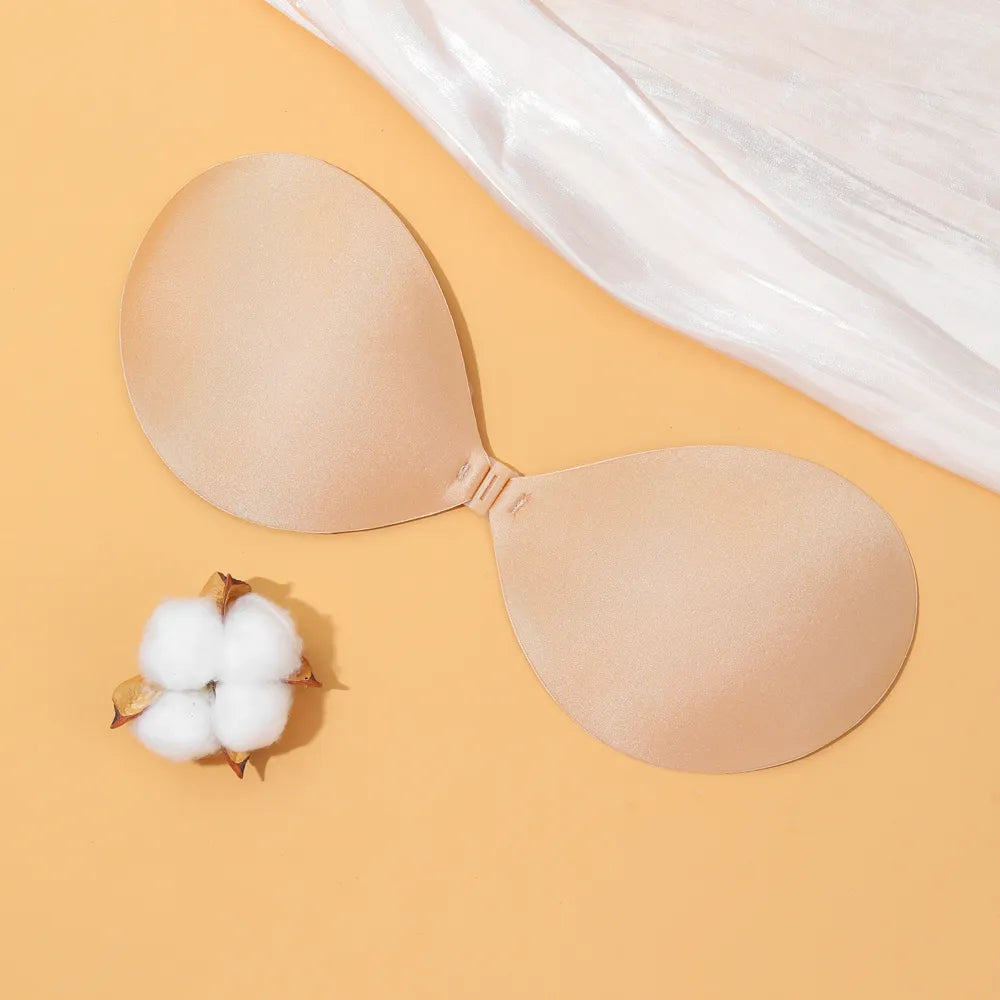 Our Sexy Women Invisible Push Up Bra Self-Adhesive Silicone Bust Front Closure Sticky Bra Skin Backless Strapless Bra
