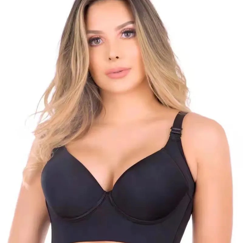 Our woman Plus Size Push Up Bras Women Deep Cup Bra Hide Back Fat Underwear Shaper Incorporated Full Back Coverage Lingerie