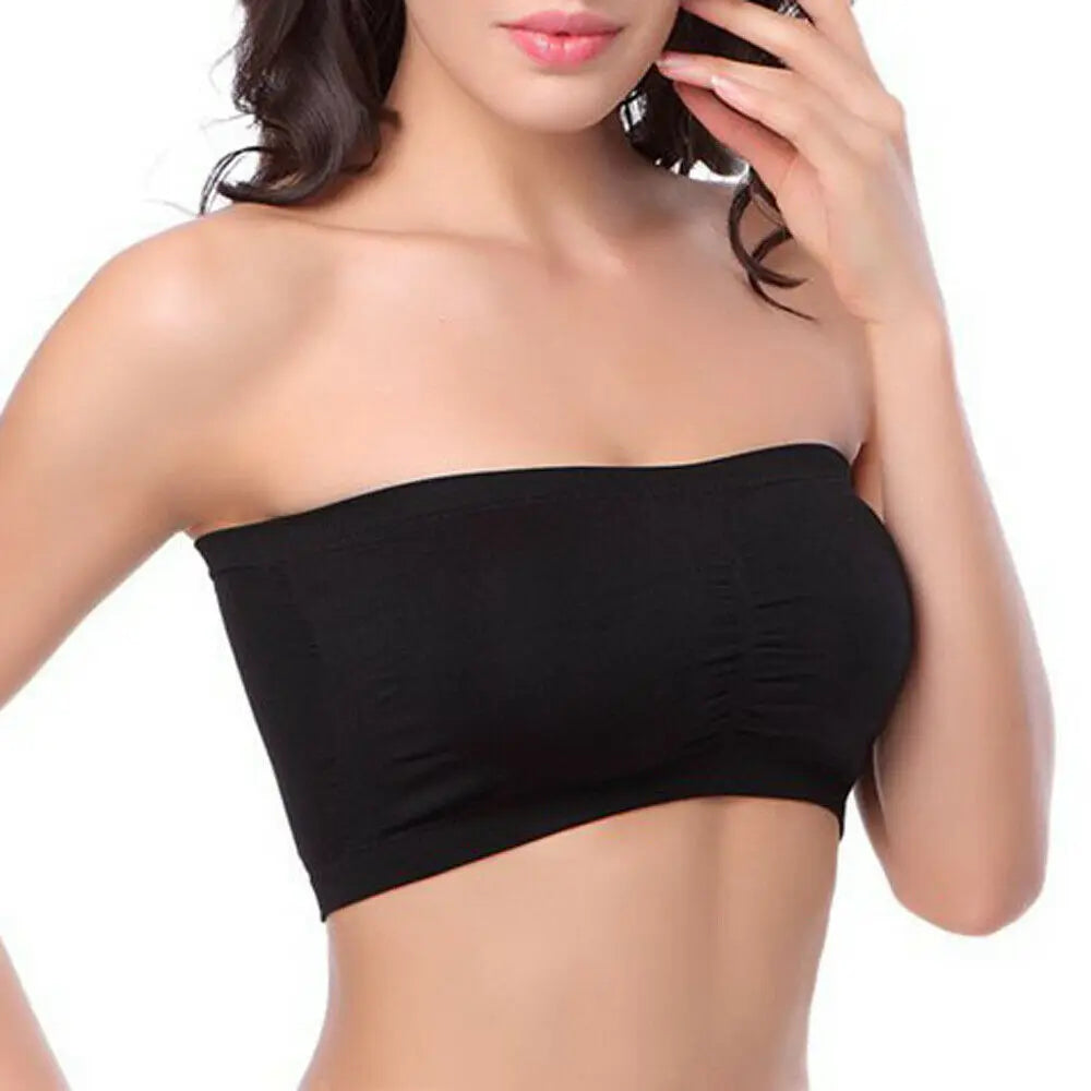 Our Plus Size Women's Tube Top Strapless Bra Wireless Women's Bra Big Size 5XL 6XL