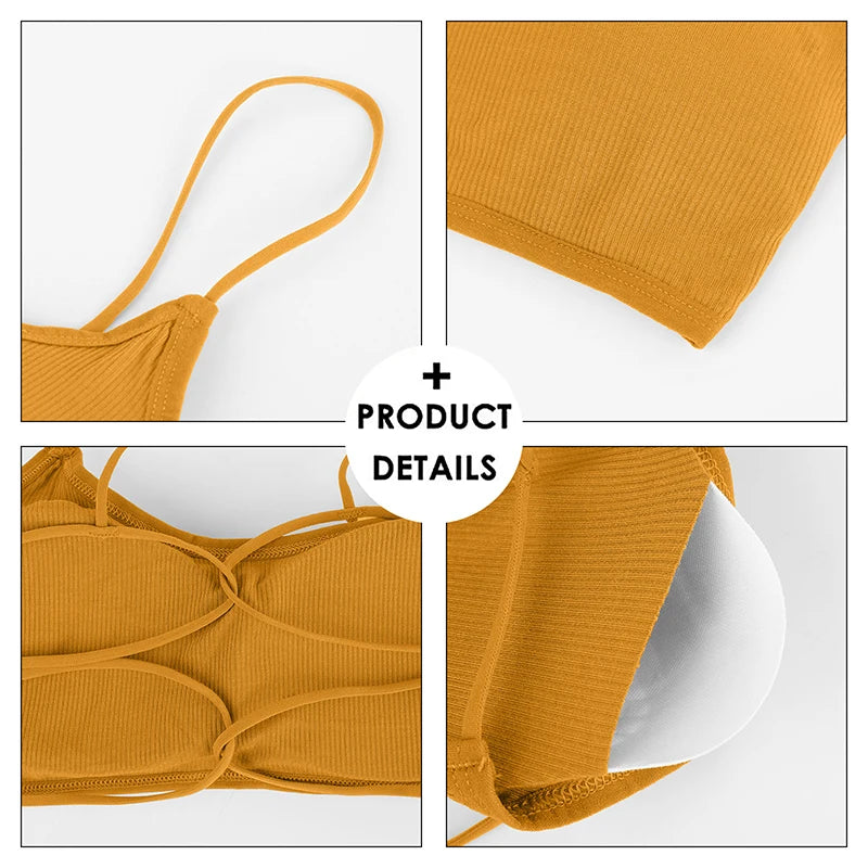 Our misterious Women Sports Bras For Fitness Yoga Running Jogging Gym Wear Stretch One Size Padded Sport Top Seamless Athletic Vest Yoga Bra