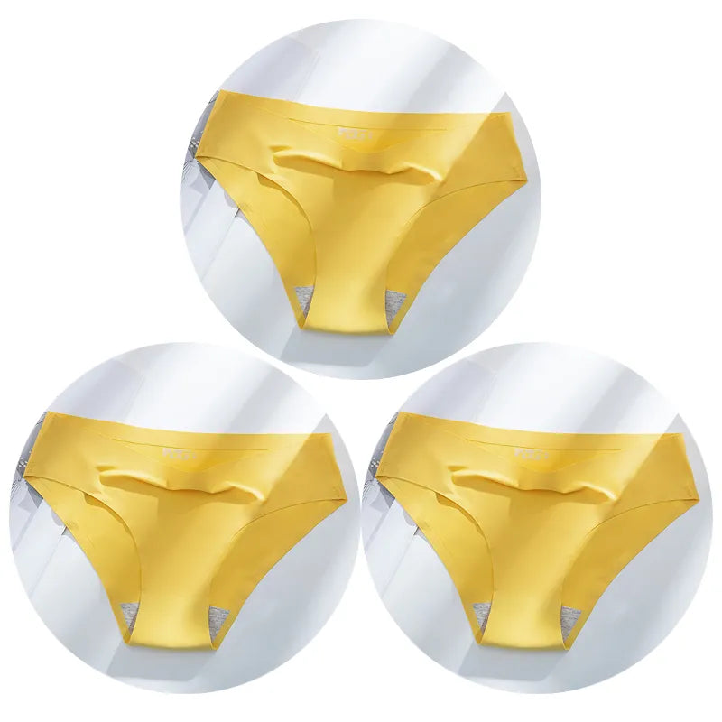 Our TrowBridge silk 3PCS/Set Solid Colors Women's Panties Breathable Seamless Underwear Sexy Panty Thin Cozy Lingerie